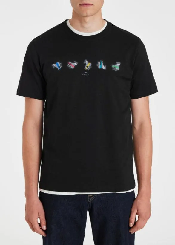 Paul Smith TShirts 039Repeating Zebra039 TShirt Black 8211 Mens