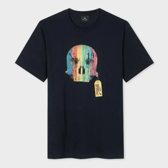 Paul Smith TShirts 039Skull039 TShirt Navy 8211 Mens