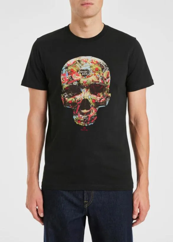 Paul Smith TShirts 039Sticker Skull039 TShirt Black 8211 Mens