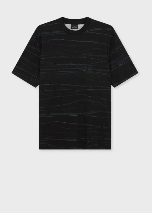 Paul Smith TShirts Cotton Stripe TShirt Black 8211 Mens