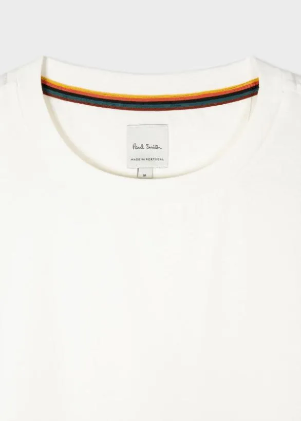 Paul Smith TShirts TShirt With 039Artist Stripe039 Trim White 8211 Mens