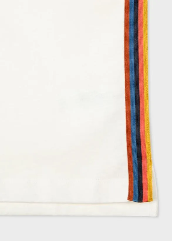 Paul Smith TShirts TShirt With 039Artist Stripe039 Trim White 8211 Mens