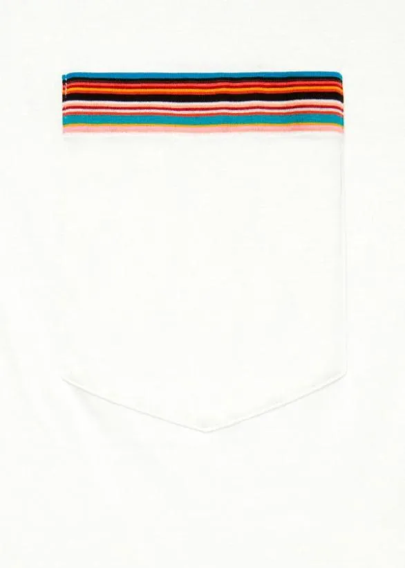 Paul Smith Tailoring 039Signature Stripe039 Pocket TShirt White 8211 Mens