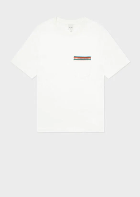 Paul Smith Tailoring 039Signature Stripe039 Pocket TShirt White 8211 Mens