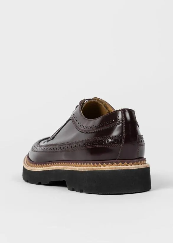 Paul Smith Tailoring HighShine Leather 039Count039 Brogues Bordeaux 8211 Mens