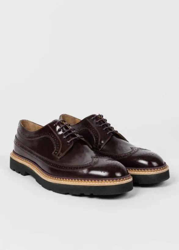 Paul Smith Tailoring HighShine Leather 039Count039 Brogues Bordeaux 8211 Mens
