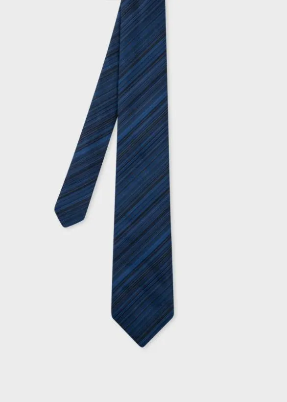 Paul Smith Tailoring Muted 039Signature Stripe039 Silk Tie Blue 8211 Mens