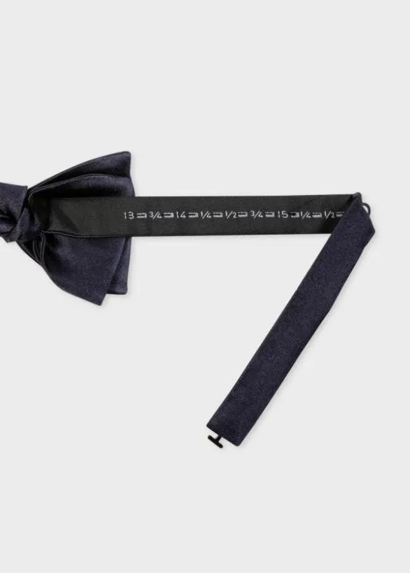Paul Smith Tailoring Satin SelfTie Bow Tie Navy 8211 Mens