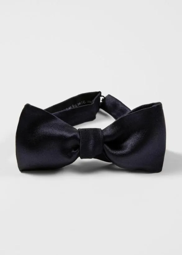 Paul Smith Tailoring Satin SelfTie Bow Tie Navy 8211 Mens