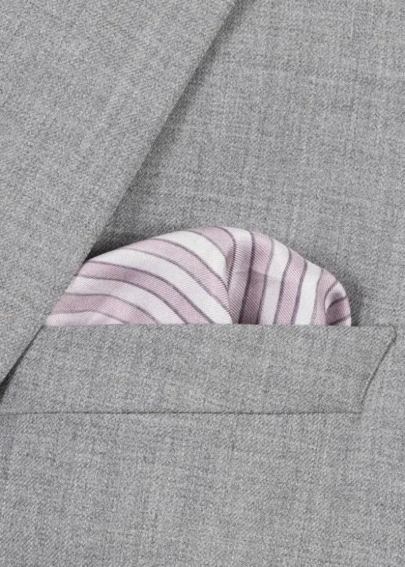 Paul Smith Tailoring Stripe Silk Pocket Square Pink 8211 Mens