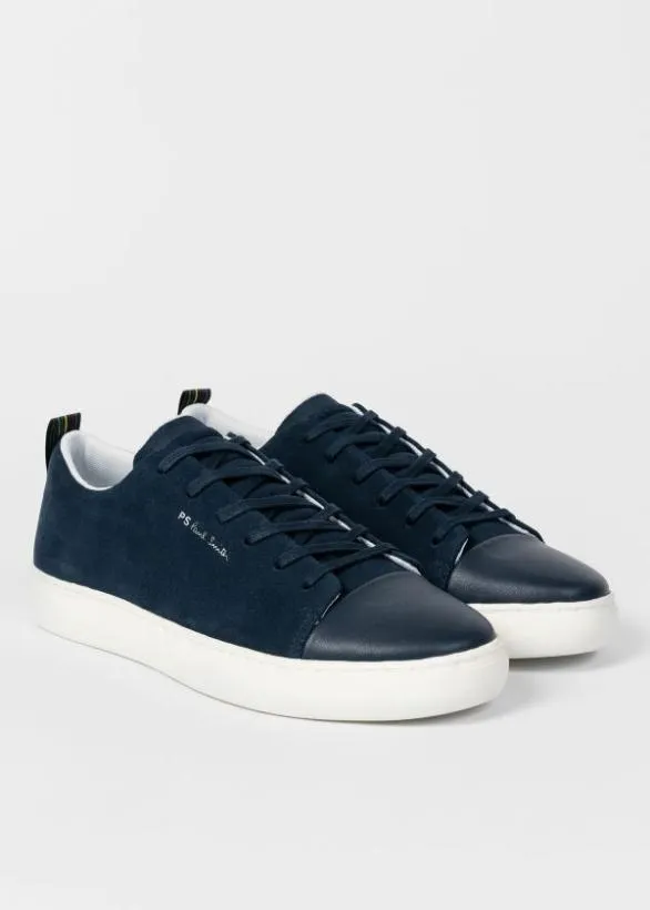 Paul Smith Tailoring Suede 039Lee039 Trainers Navy 8211 Mens