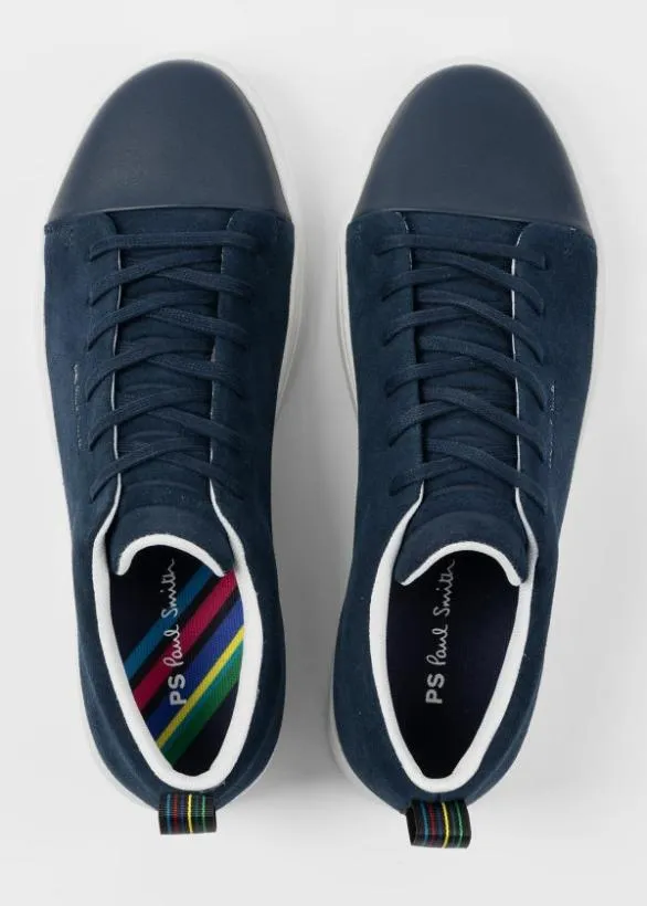 Paul Smith Tailoring Suede 039Lee039 Trainers Navy 8211 Mens