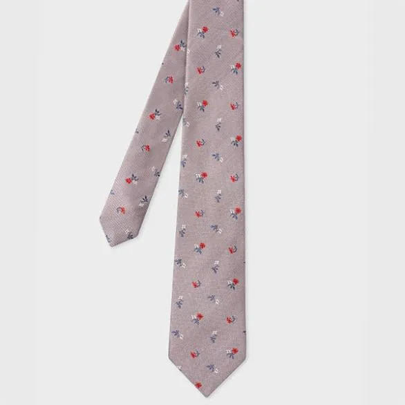 Paul Smith Ties 039Mini Flowers039 Tie Pink 8211 Mens
