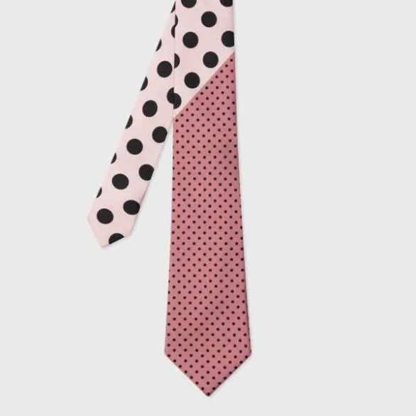Paul Smith Ties Mixed Polka Dot Silk Tie Pink 8211 Mens