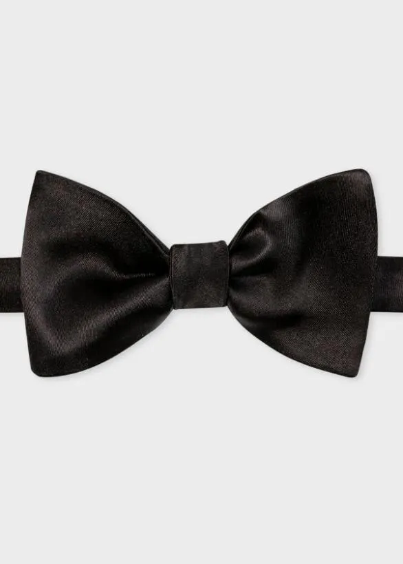 Paul Smith Ties Silk Satin Bow Tie Black 8211 Mens