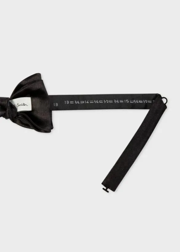 Paul Smith Ties Silk Satin Bow Tie Black 8211 Mens