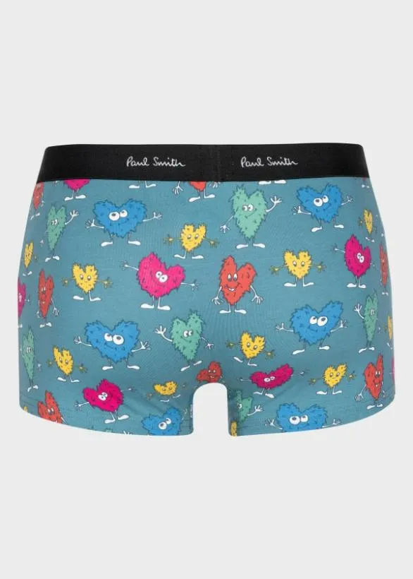Paul Smith Underwear 039Furry Hearts039 Print Boxer Briefs Blue 8211 Mens