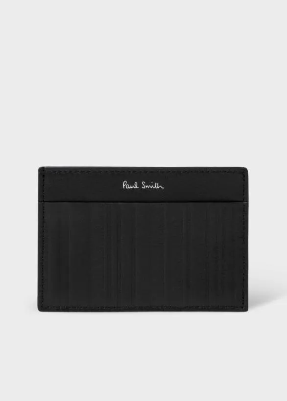 Paul Smith Wallets 039Shadow Stripe039 Credit Card Holder Black 8211 Mens