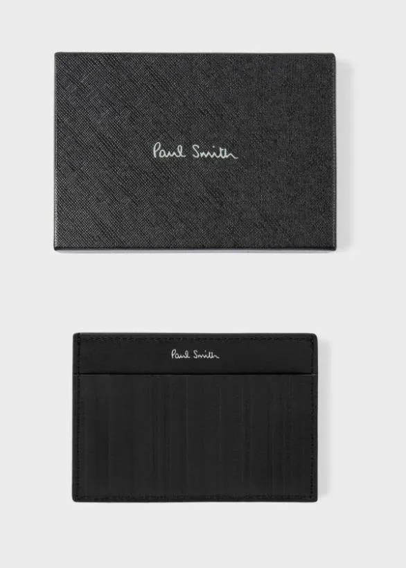 Paul Smith Wallets 039Shadow Stripe039 Credit Card Holder Black 8211 Mens