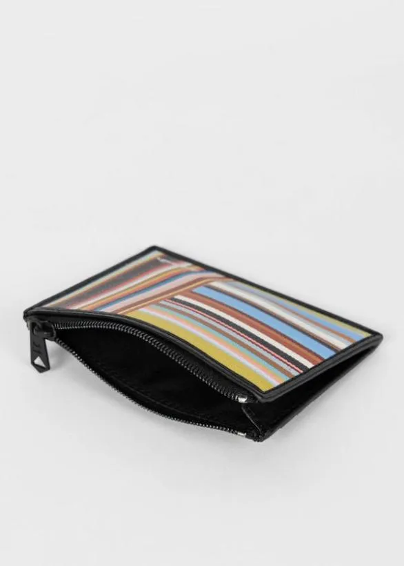Paul Smith Wallets 039Signature Stripe039 Zip Card Holder Signature Stripe 8211 Mens
