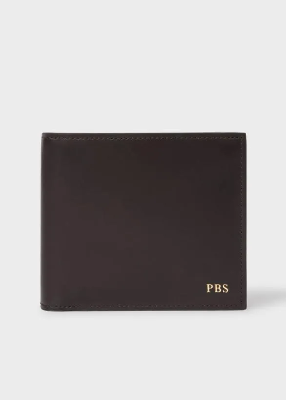 Paul Smith Wallets Leather Monogrammed Billfold Wallet Black 8211 Mens