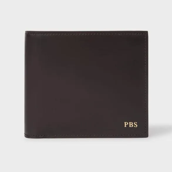 Paul Smith Wallets Leather Monogrammed Billfold Wallet Black 8211 Mens