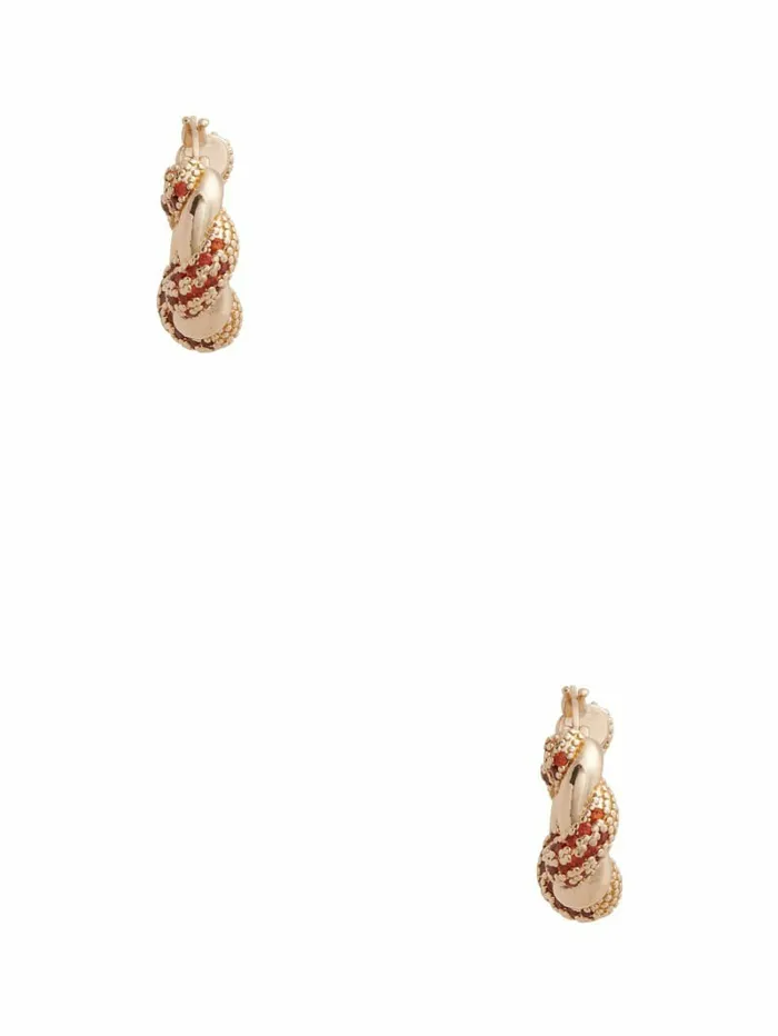 Pave Twist Huggie Earrings SilverGold Jewelry GUESS Women Pave Twist Huggie Earrings SilverGold Jewelry GUESS Women