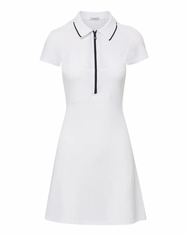 Performance Mesh Polo Dress Whiteandnavy Women Veronica Beard Dresses Performance Mesh Polo Dress Whiteandnavy Women Veronica Beard Dresses