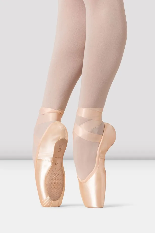 Pointe Bloch Adult Raffin Pointe Shoes Pink Satin