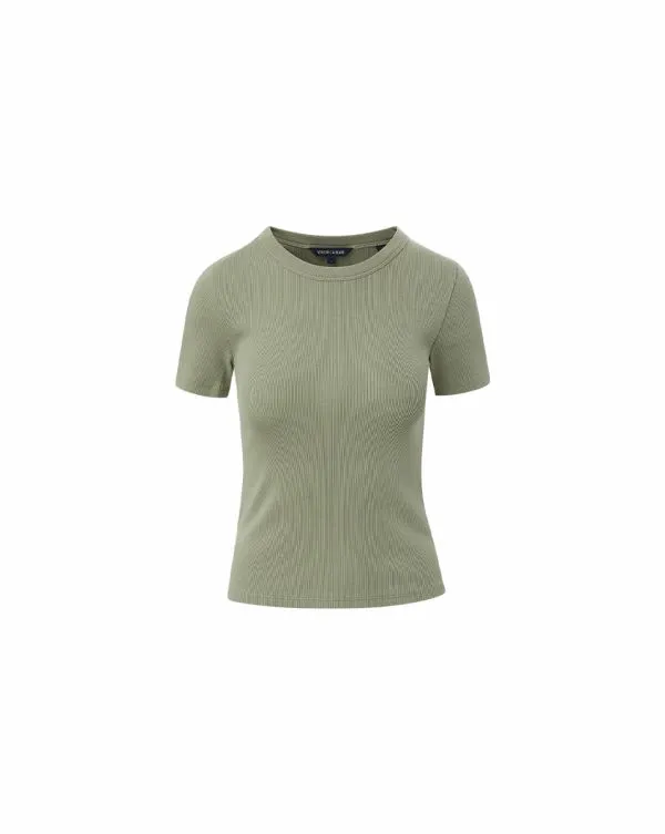 Pruitt Ribbed Tee Sage Women Veronica Beard Tops Pruitt Ribbed Tee Sage Women Veronica Beard Tops