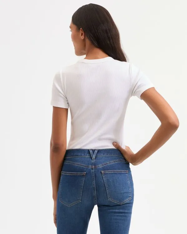 Pruitt Ribbed Tee White Women Veronica Beard Tops Pruitt Ribbed Tee White Women Veronica Beard Tops