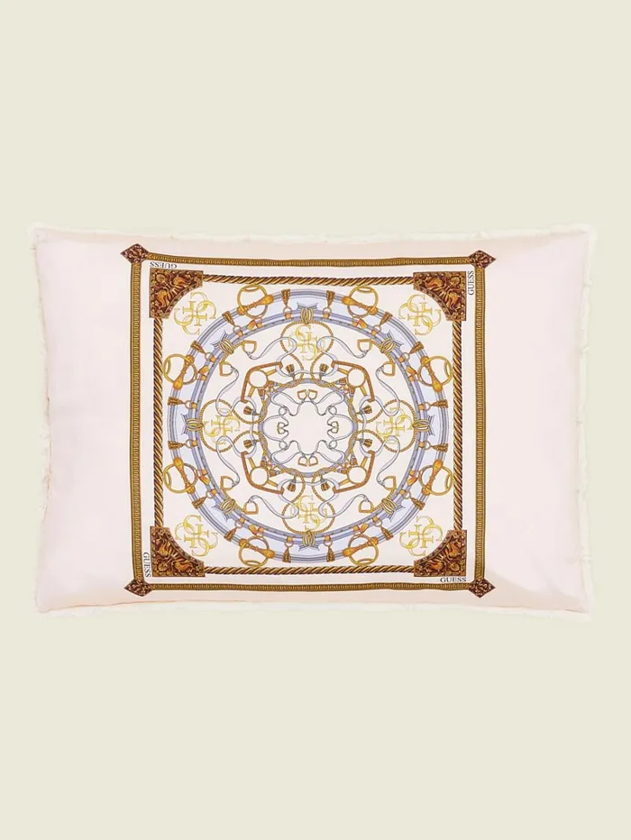 Quilted FauxFur Pillow White Multi Women Home GUESS Quilted FauxFur Pillow White Multi Women Home GUESS