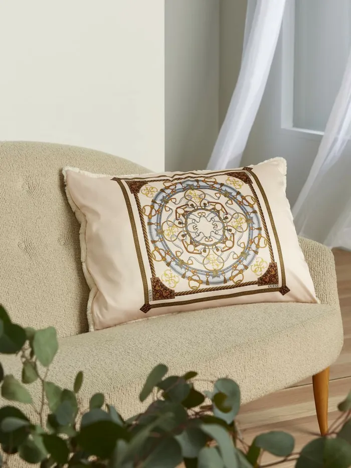 Quilted FauxFur Pillow White Multi Women Home GUESS Quilted FauxFur Pillow White Multi Women Home GUESS