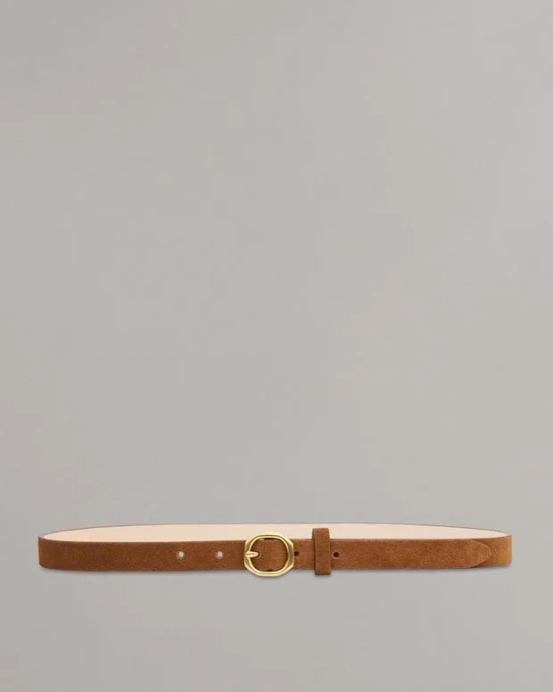 rag and bone Belts Women Baby Audrey Suede Belt Brownwood Suede