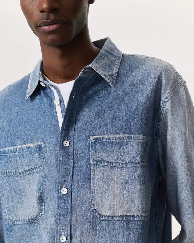 rag and bone Hats and GlovesShirts WomenMen Miramar CPO Shirt Patchwork PrintPatina
