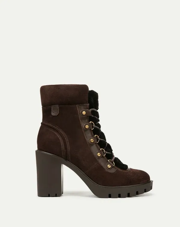 Reece Lug Bootie Espresso Women Veronica Beard Shoes