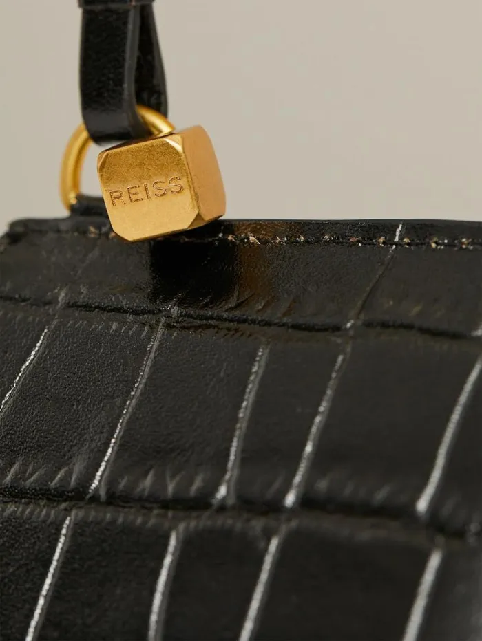 REISS Bags and Purses Women Leather Coin Purse Black