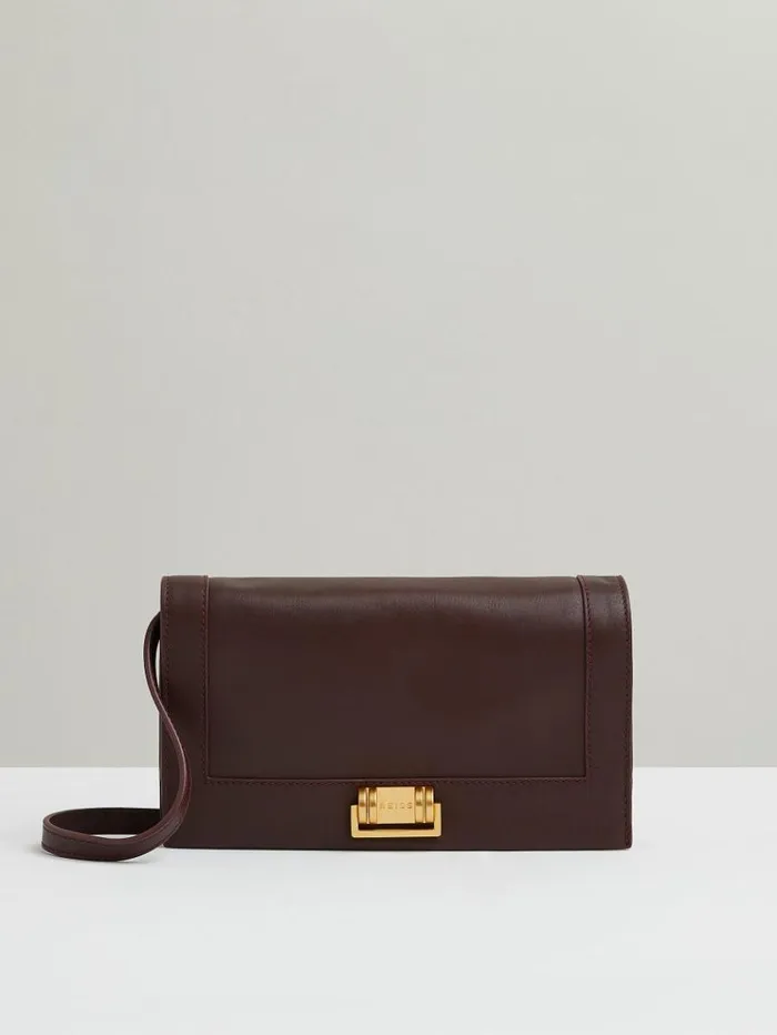 REISS Bags and Purses Women Leather Suede Shoulder Bag Oxblood
