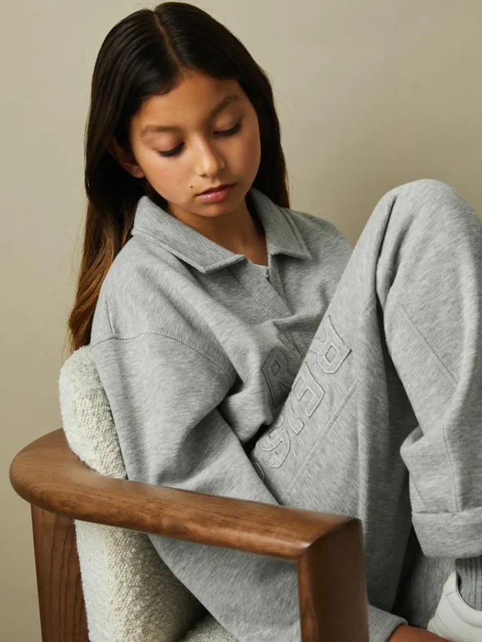 REISS CoOrds Children Applique Logo Sweat Joggers Grey