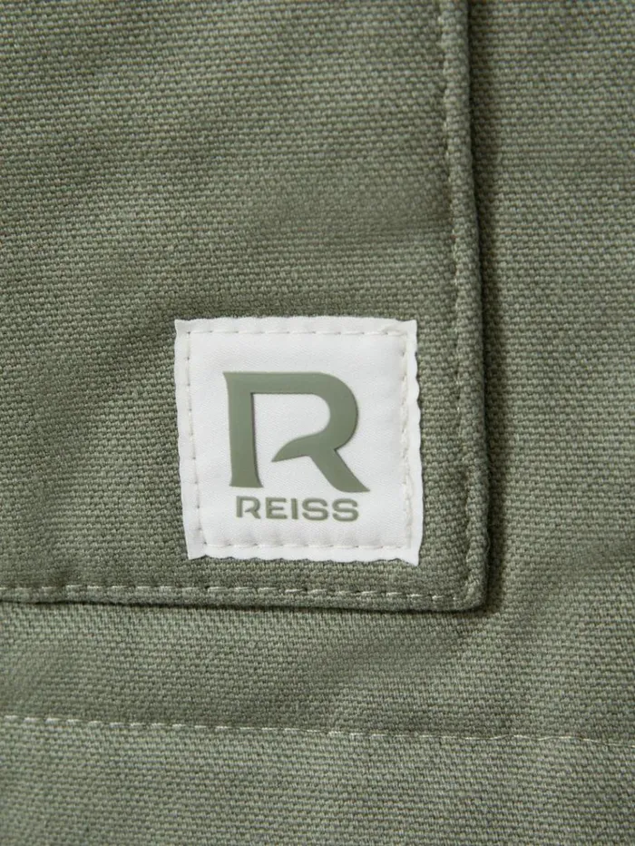 REISS Coats and Jackets Children Cotton Quilted Gilet Sage Green