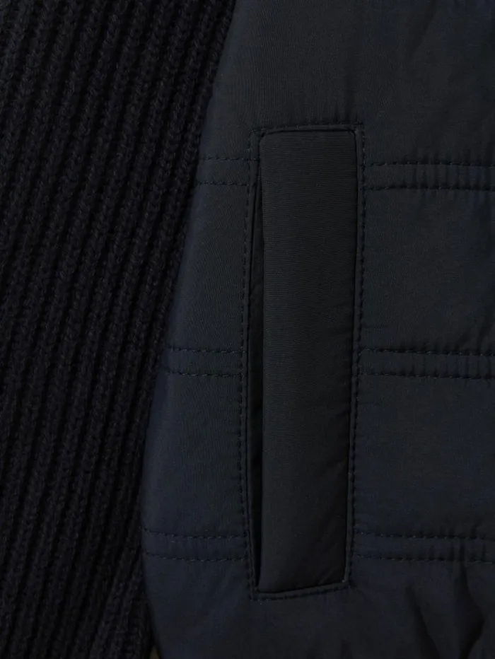 REISS Coats and Jackets Children Hybrid Zip Through Quilted Jacket Navy