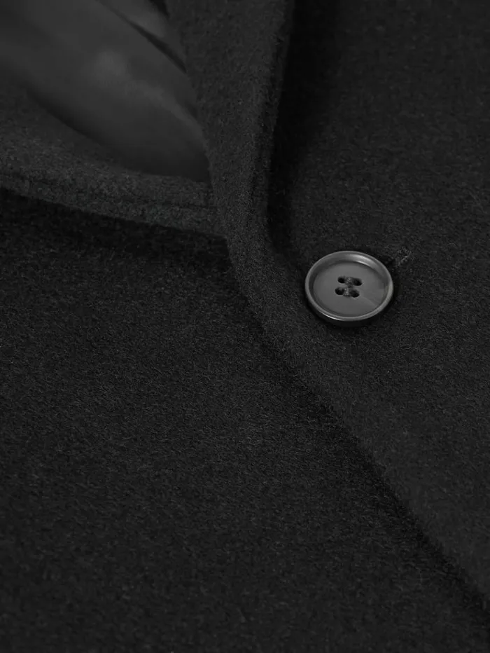 REISS Coats and Jackets Children Single Breasted Overcoat Black