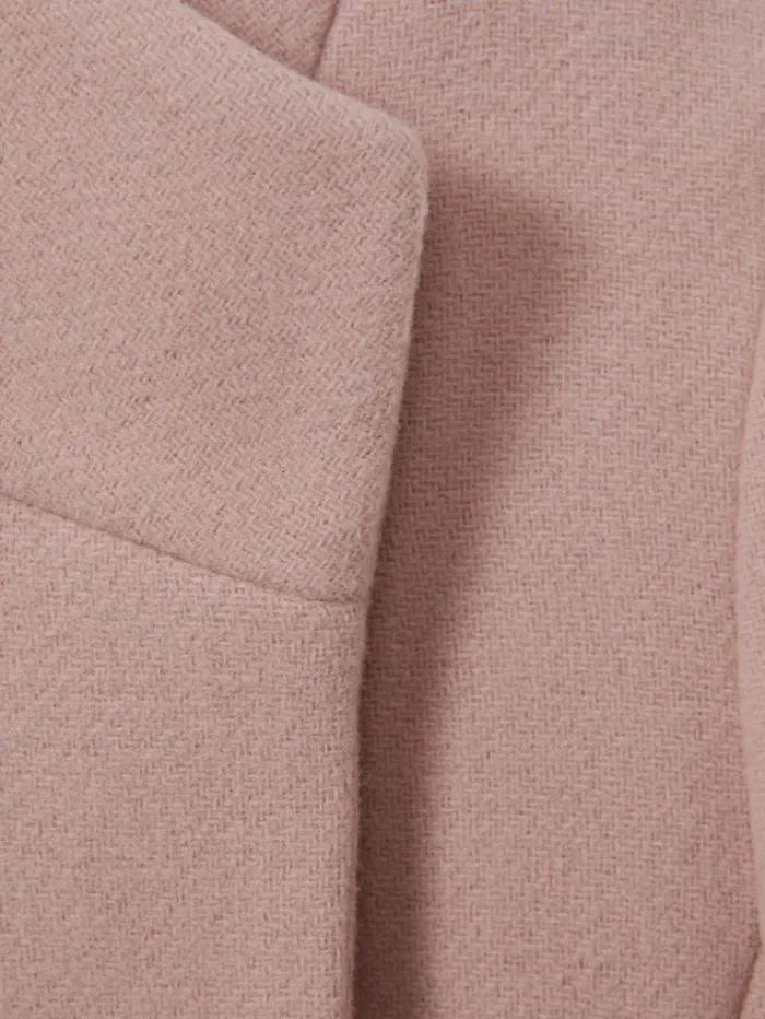 REISS Coats and Jackets Children Wool Blend Funnel Neck Coat Pink