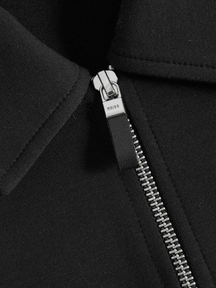 REISS Coats and Jackets Men Interlock Jersey ZipThrough Jacket Black REISS Coats and Jackets Men Interlock Jersey ZipThrough Jacket Black