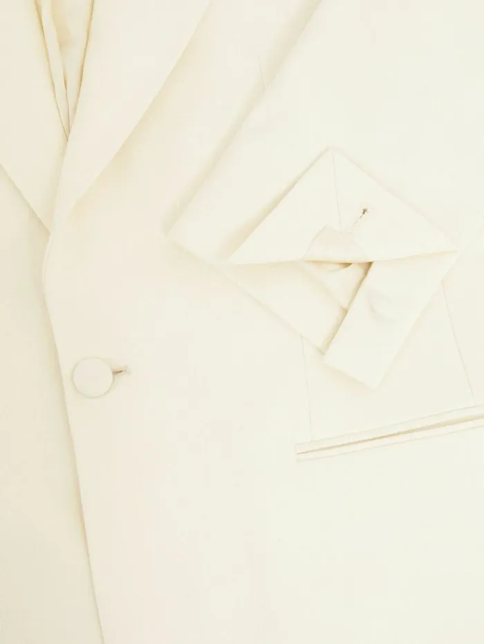 REISS Coats and Jackets Men SIngleBreasted Twill Blazer Off White