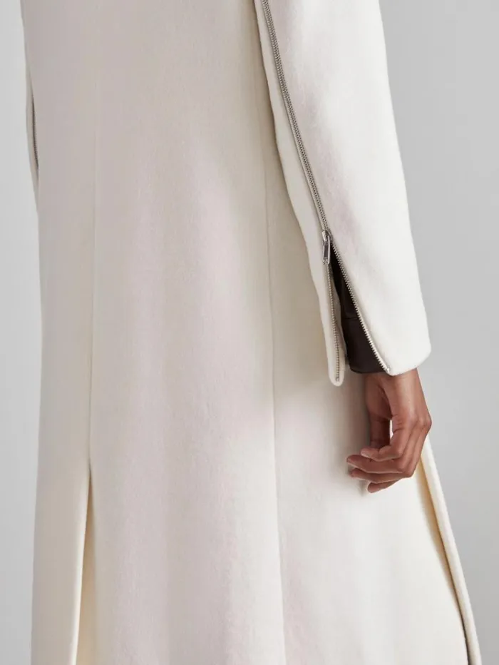 REISS Coats and Jackets Women Atelier Wool And Cashmere Longline Coat Cream