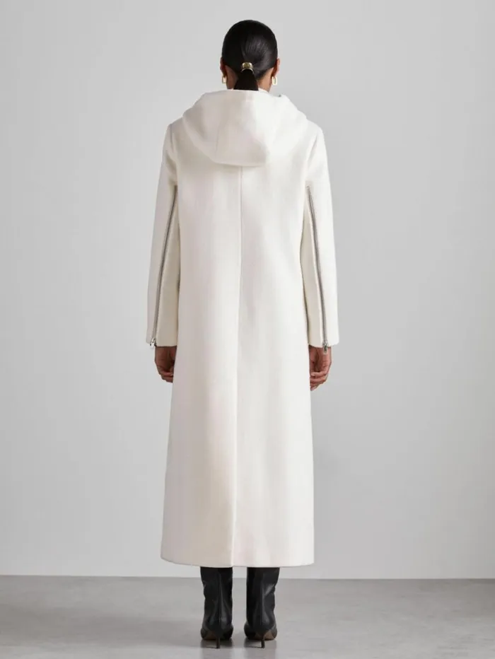 REISS Coats and Jackets Women Atelier Wool And Cashmere Longline Coat Cream