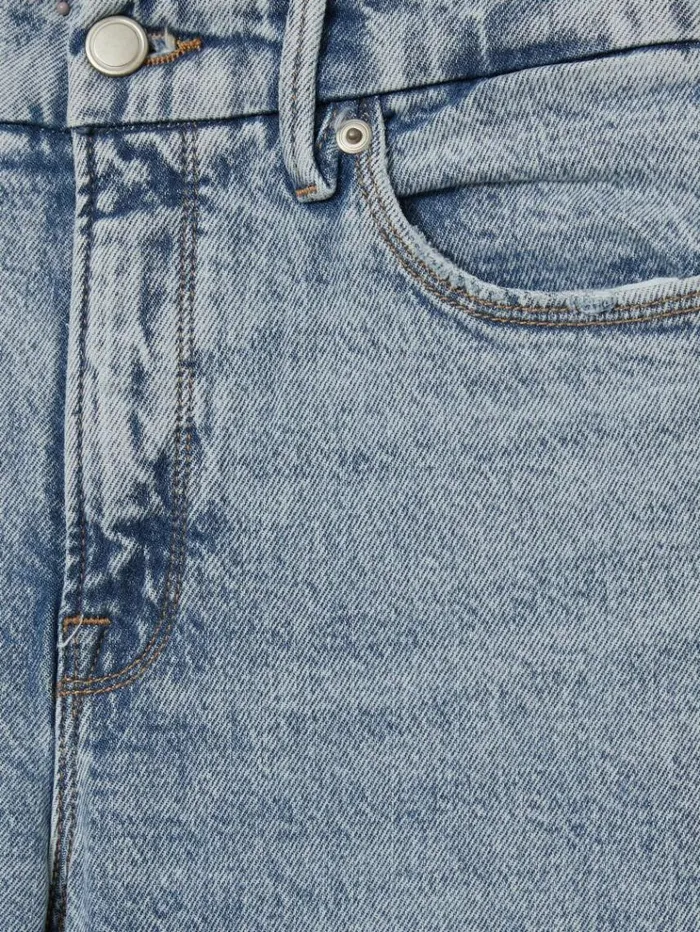 REISS Denim Women Cropped Denim Jeans Mid Blue