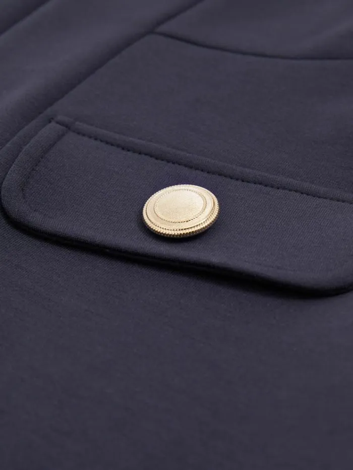 REISS Dresses Children Jersey Puff Sleeve Dress Navy