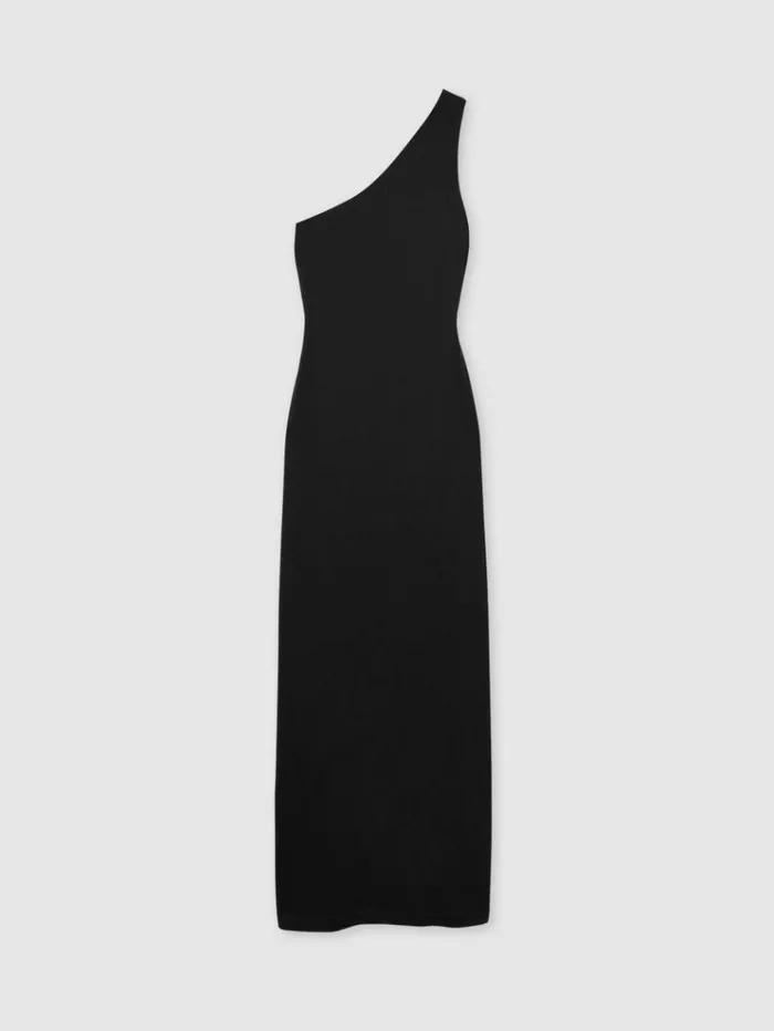 REISS Dresses Women OneShoulder Jersey Maxi Dress Black